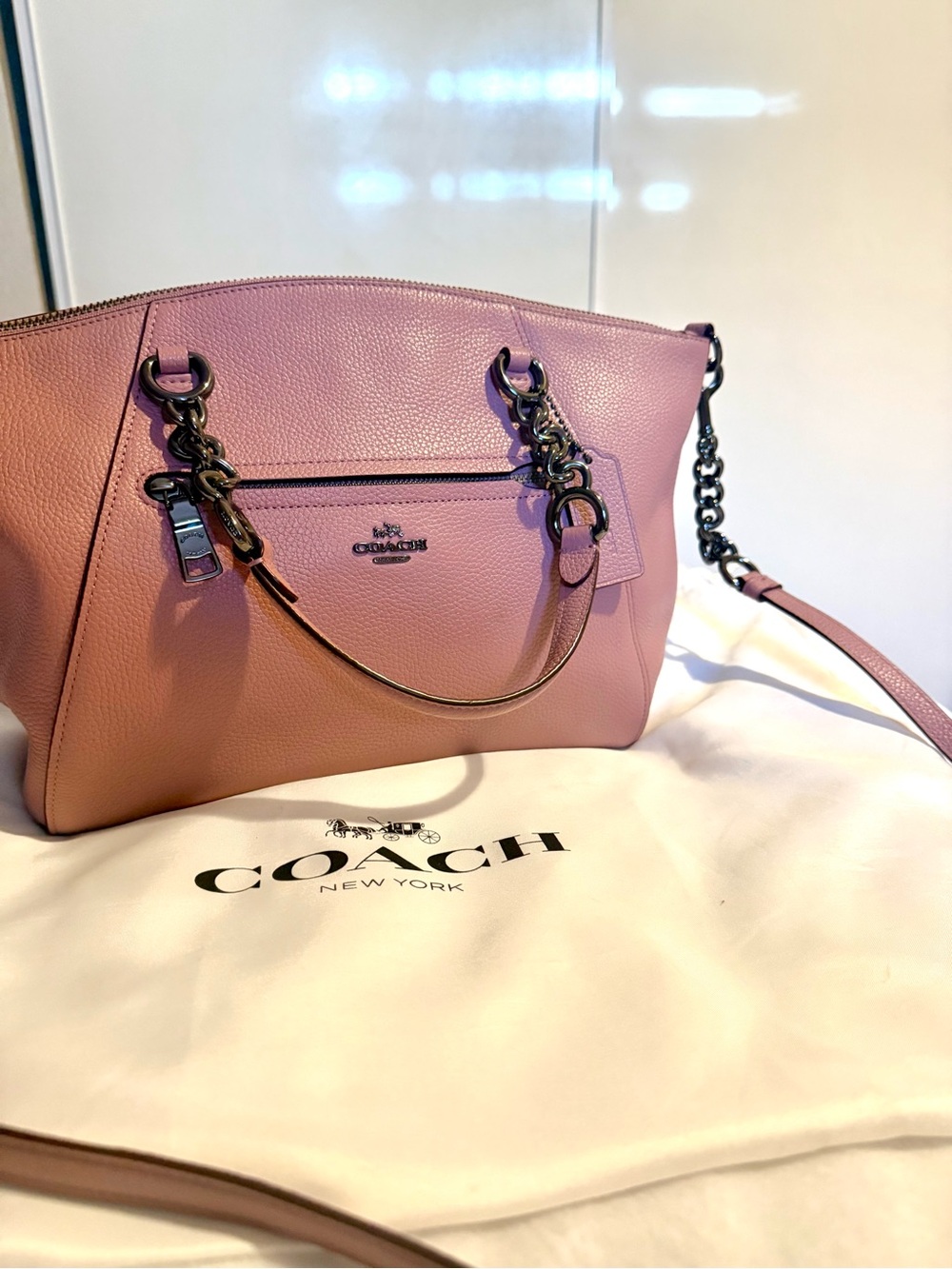 Coach Chain Prairie Satchel (Dusty Rose)